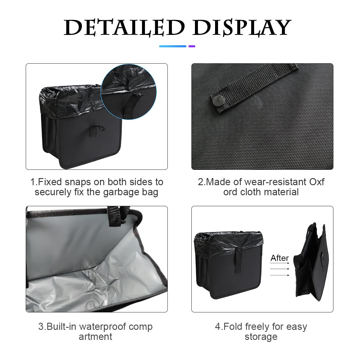 Large Hanging Car Trash Can Waterproof